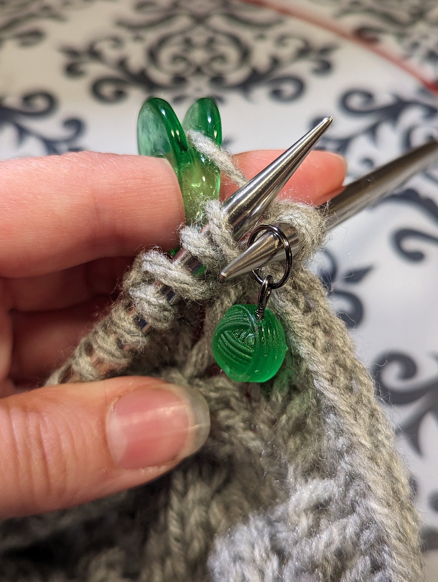 Yarn Ball Stitch Marker/Charm/zipper pull