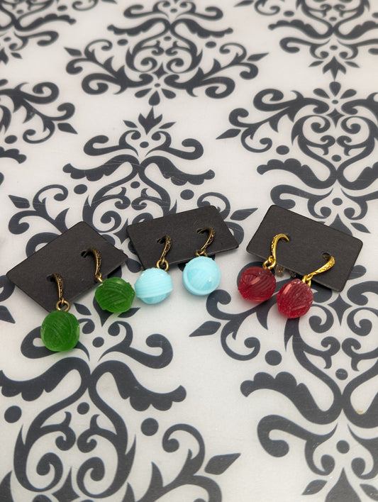 Boucles d'oreilles en boule de laine