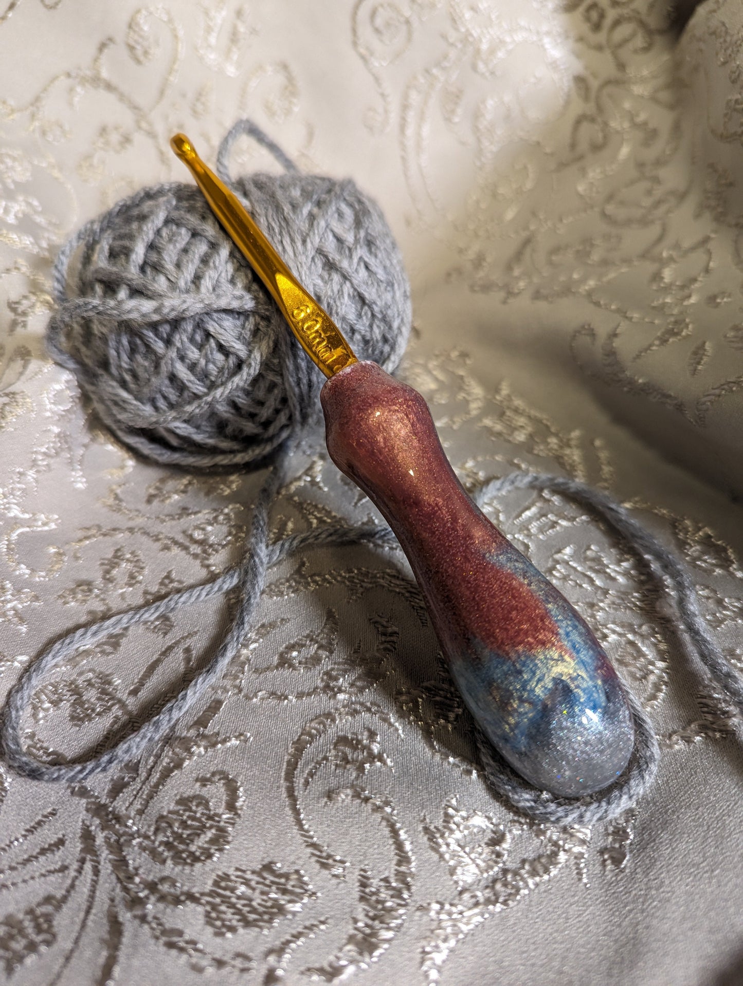 FyberHook, Resin Handle Tapered Crochet Hook to match my FyberRings